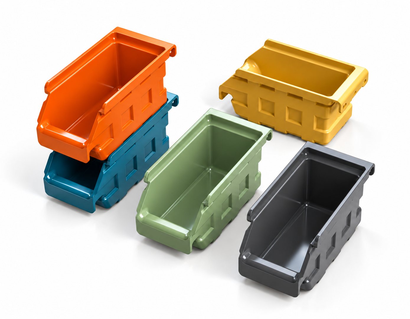 Colorful Stacking Storage Bins — 3D model by Model Craft 3D