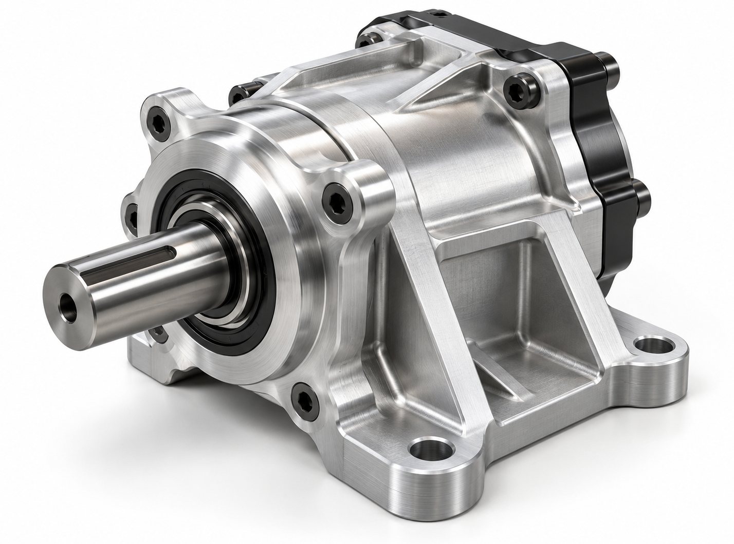 Precision-Machined Aluminum Gearbox Housing — 3D model by Model Craft 3D
